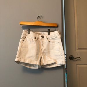 White Jean Shorts